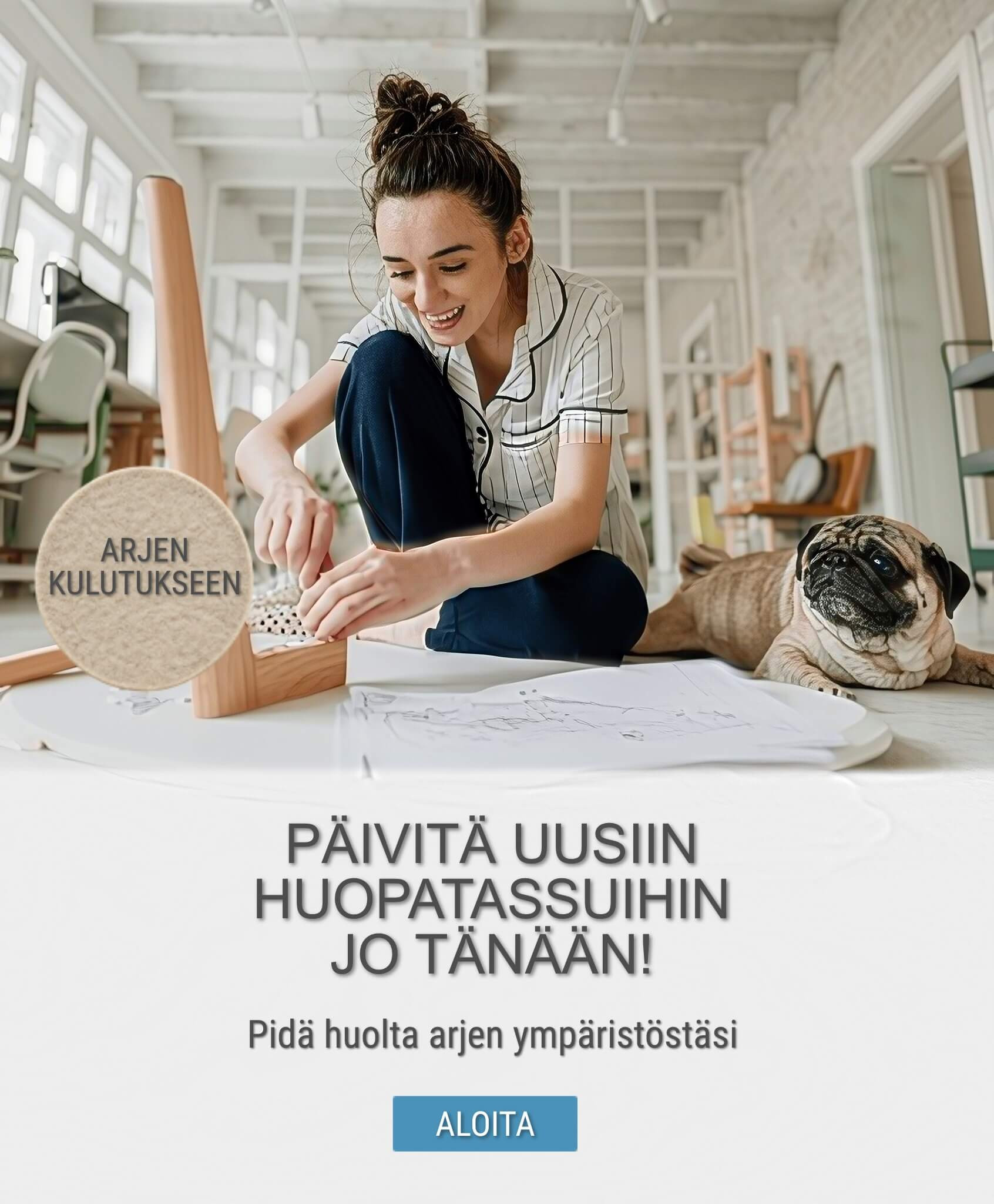 Muotoillut huopatuolin korkit